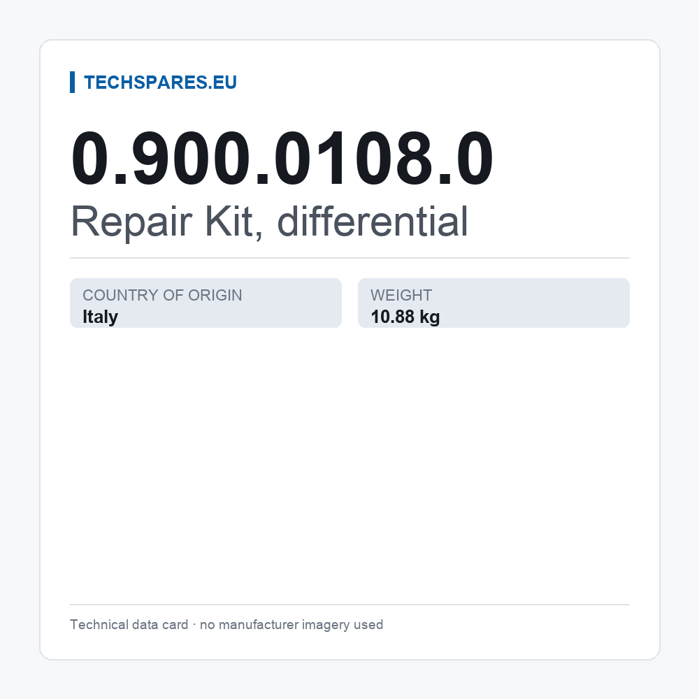 Repair Kit, differential 0.900.0108.0 — technical data card