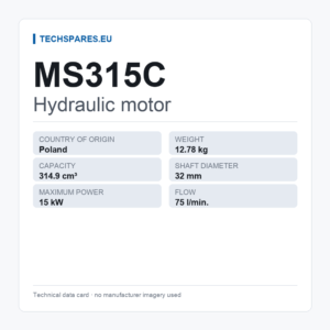 Hydraulikmotor MS315C — technisches Datenblatt