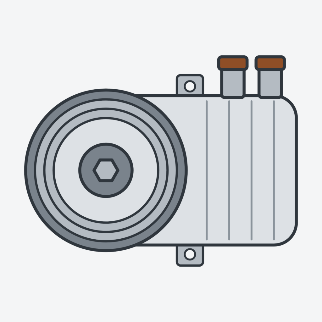 DENSO compressor (air conditioning), compatible with KUBOTA 3C58150062 — part type illustration