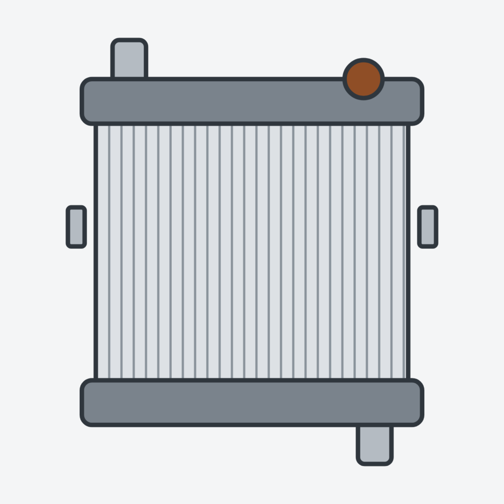 AKS DASIS engine radiator, compatible with ZETOR 89013902 — part type illustration