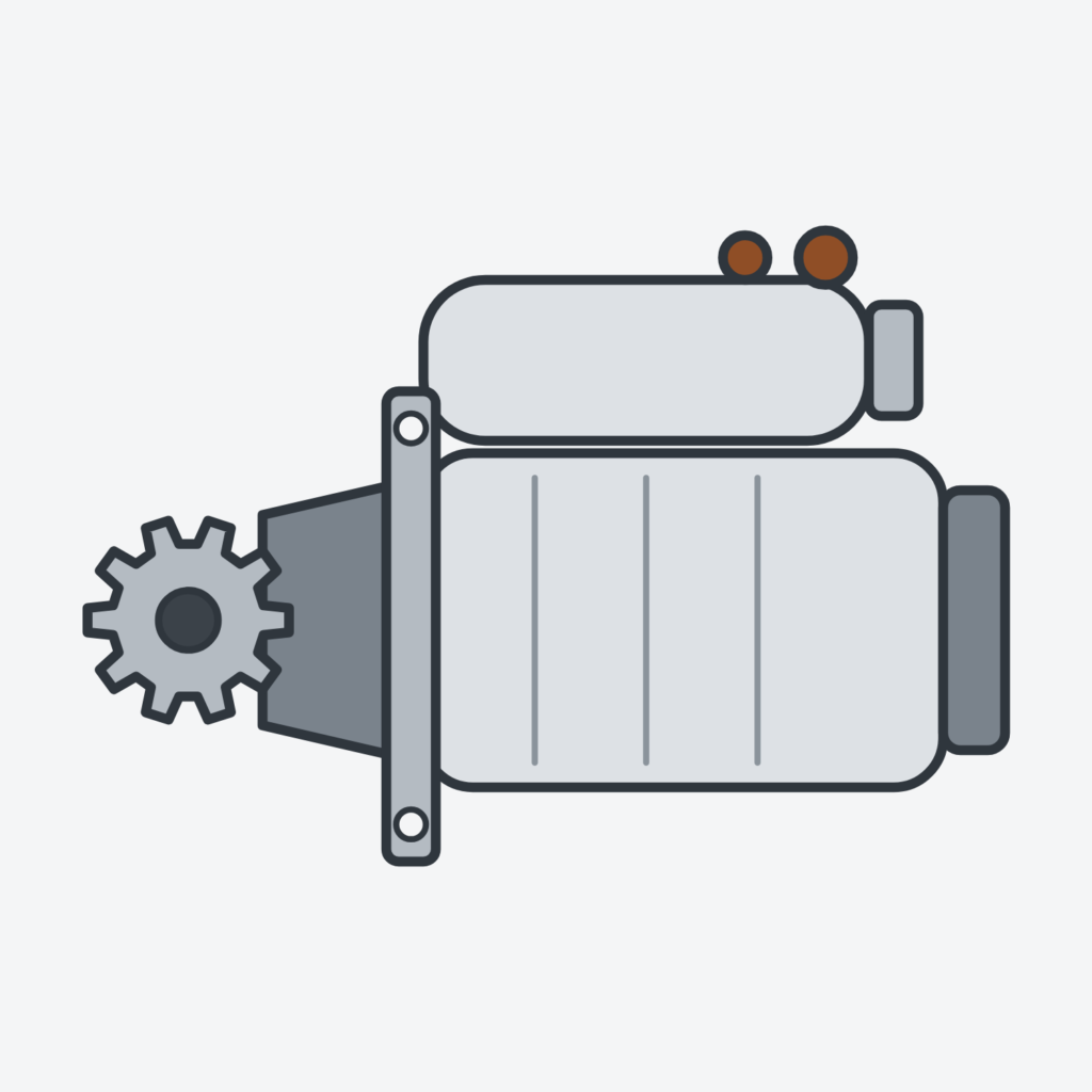 MAHLE starter, compatible with AGCO 569018D1 — part type illustration
