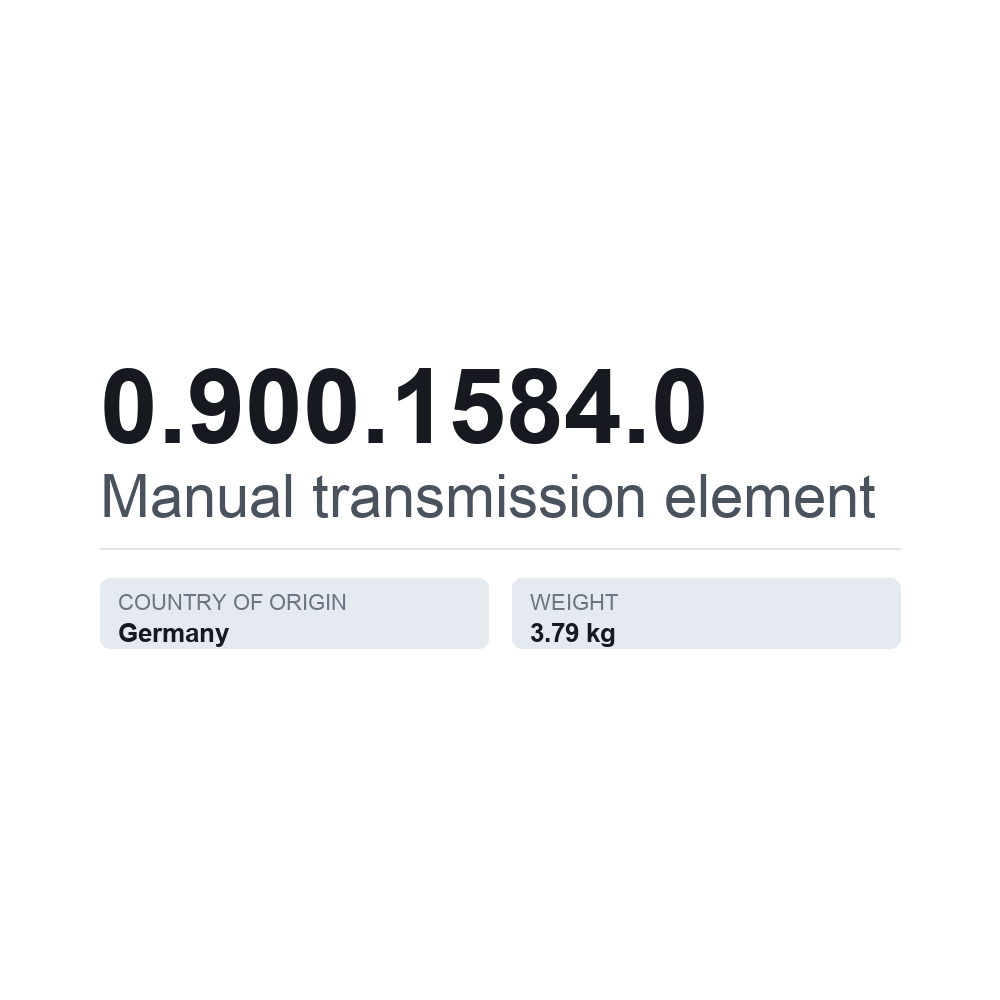 Schaltgetriebeelement 0.900.1584.0 — technisches Datenblatt