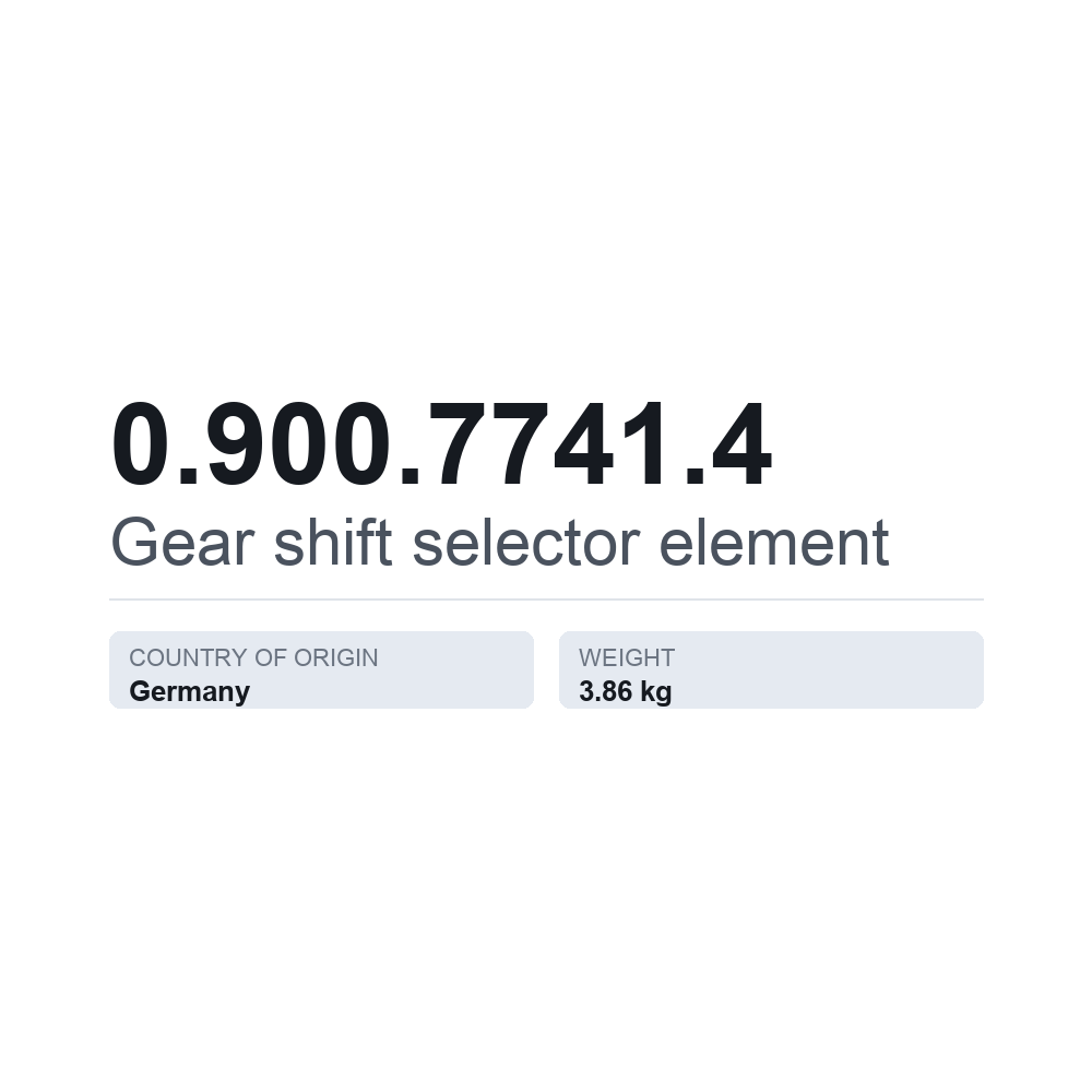 Schaltwellenelement 0.900.7741.4 — technisches Datenblatt