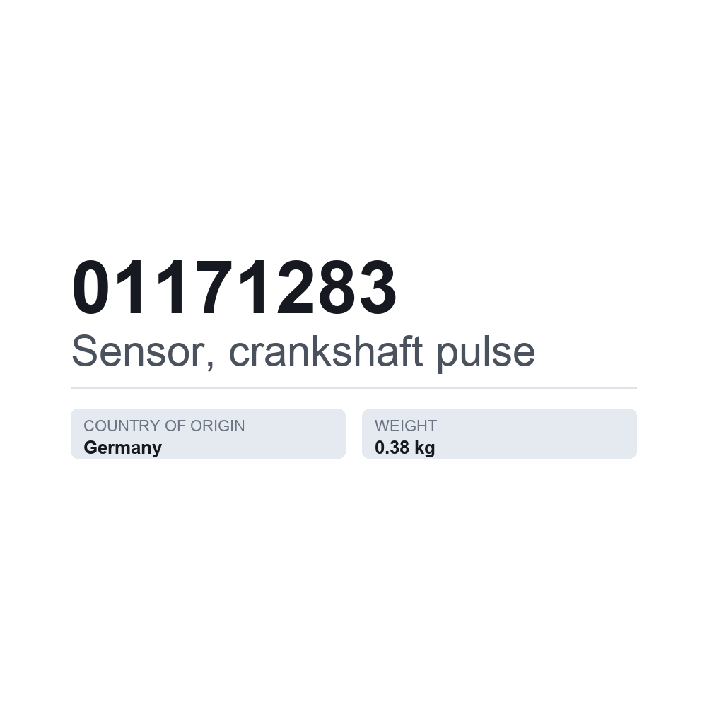 Impulsgiver, krumtapaksel 01171283 — teknisk datablad