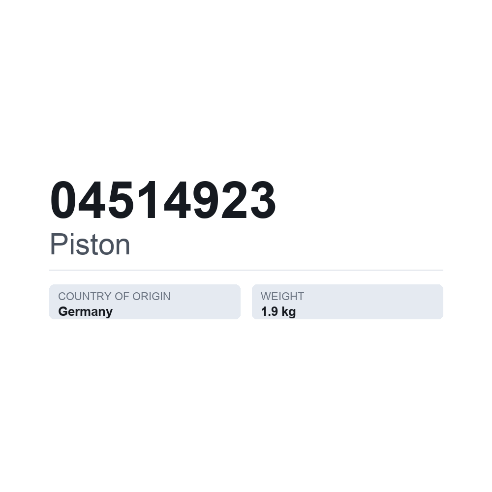 Stempel 04514923 — teknisk datablad