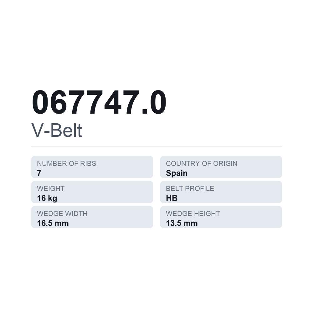 Kiilahihna 067747.0 — tekninen tietokortti