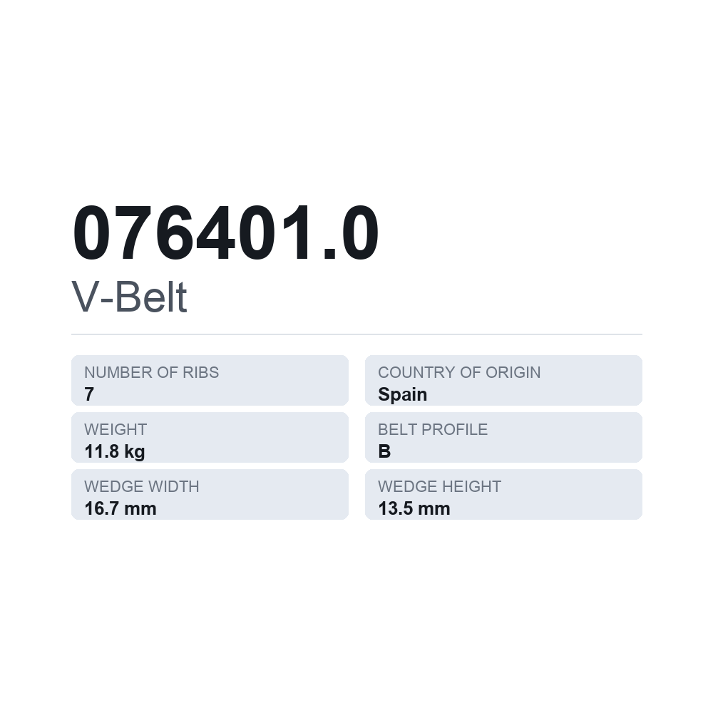 Kilerem 076401.0 — teknisk datablad