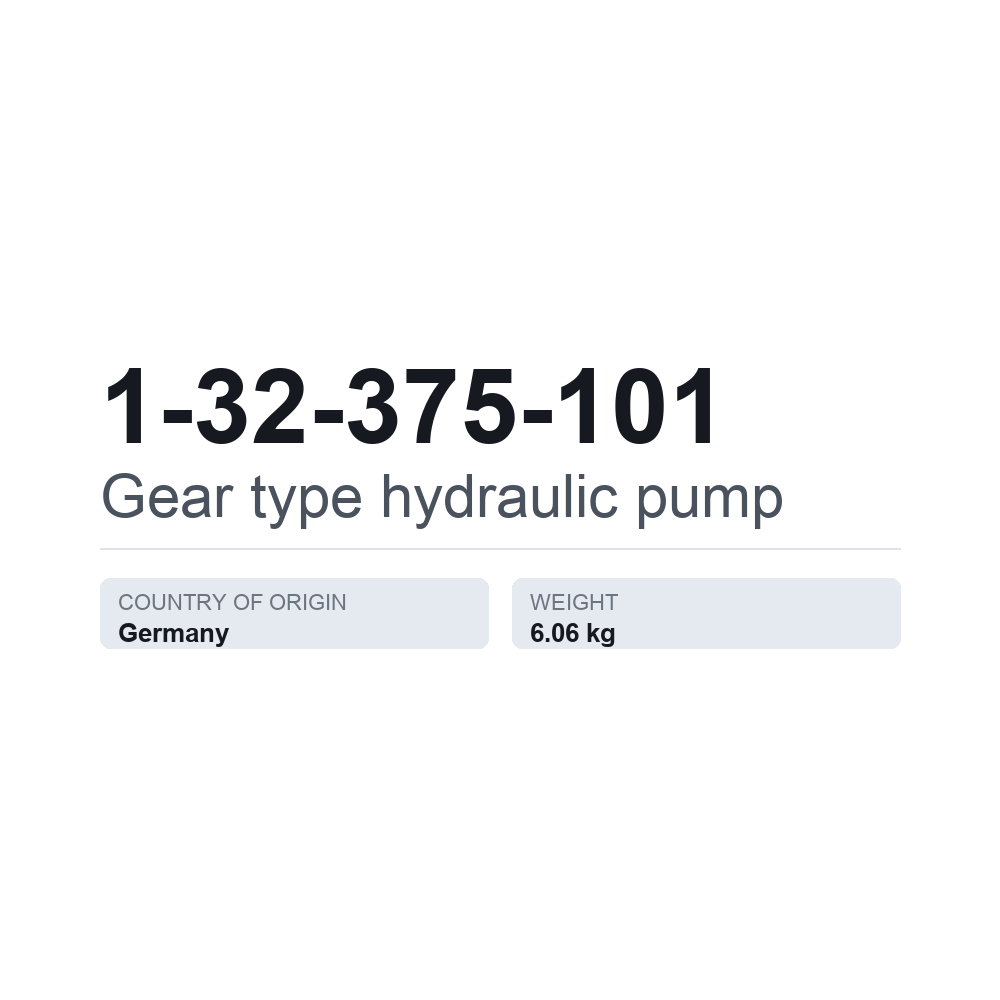 Hydraulische Zahnradpumpe 1-32-375-101 — technisches Datenblatt