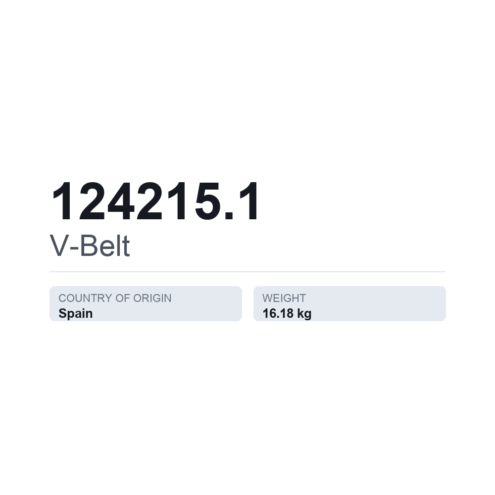 Kilrem 124215.1 — tekniskt datablad