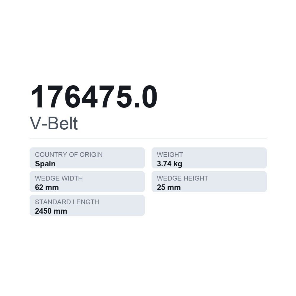 Kiilahihna 176475.0 — tekninen tietokortti
