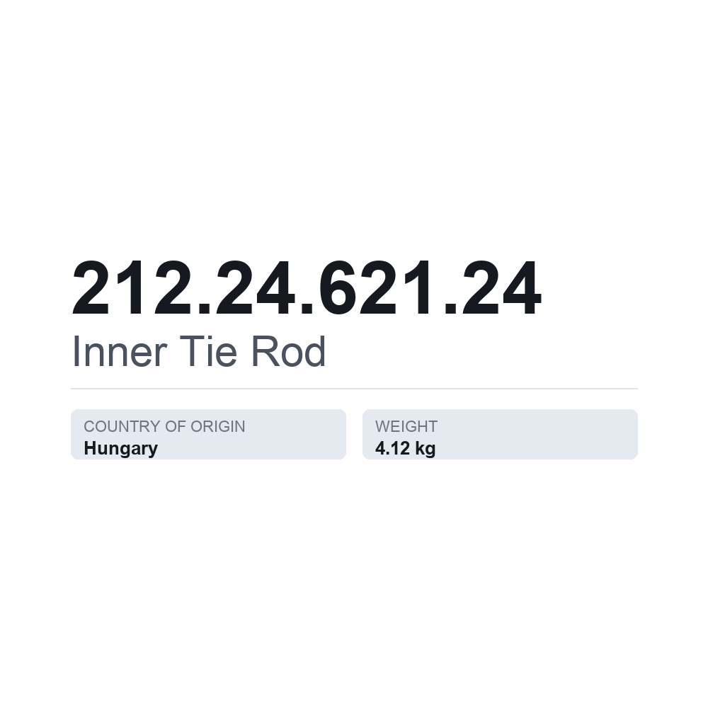 Aksialled, styrestang 212.24.621.24 — teknisk datablad