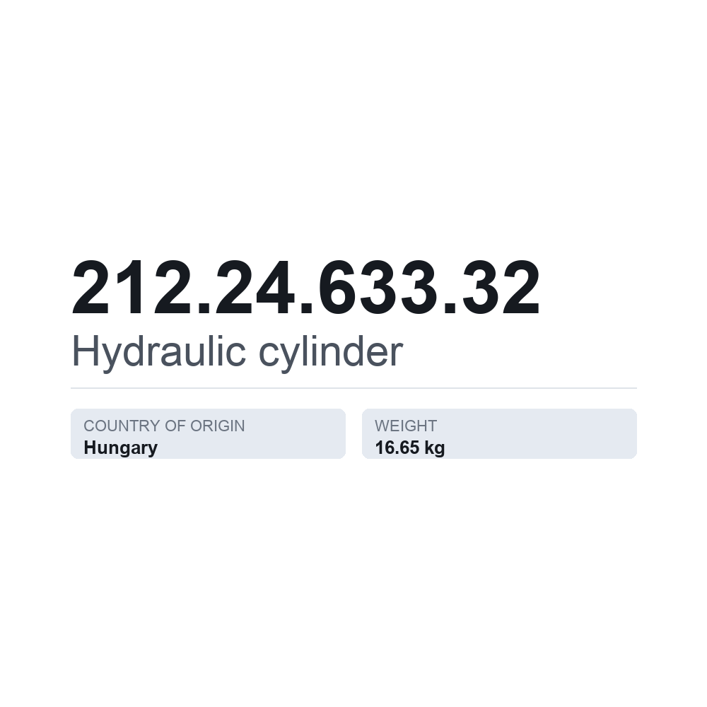 Hydraulikzylinder 212.24.633.32 — technisches Datenblatt