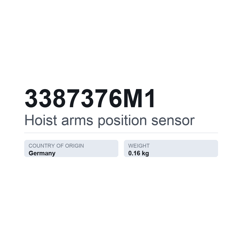 Positionssensor, Hubarme 3387376M1 — technisches Datenblatt