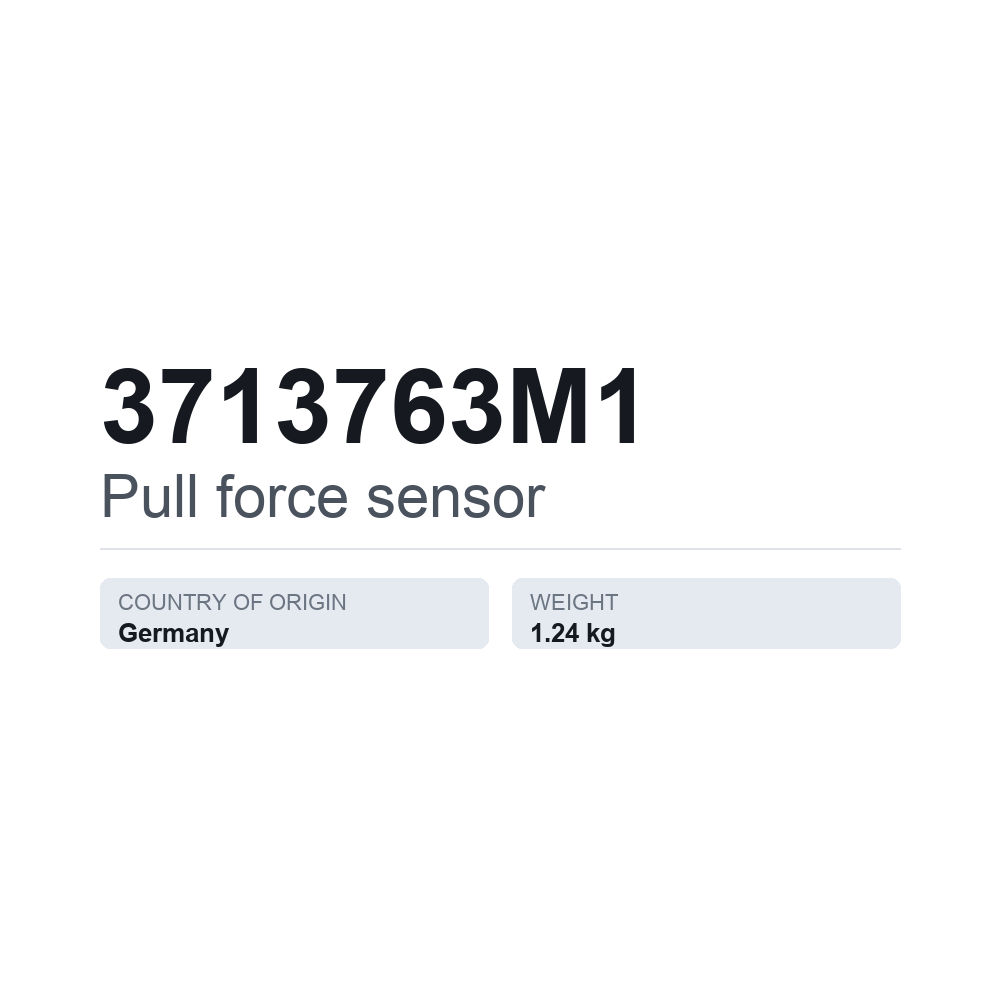 Zugkraftsensor 3713763M1 — technisches Datenblatt