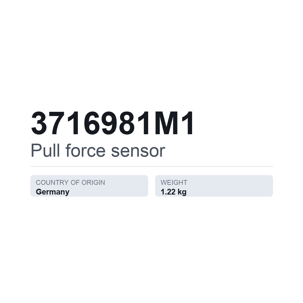 Zugkraftsensor 3716981M1 — technisches Datenblatt