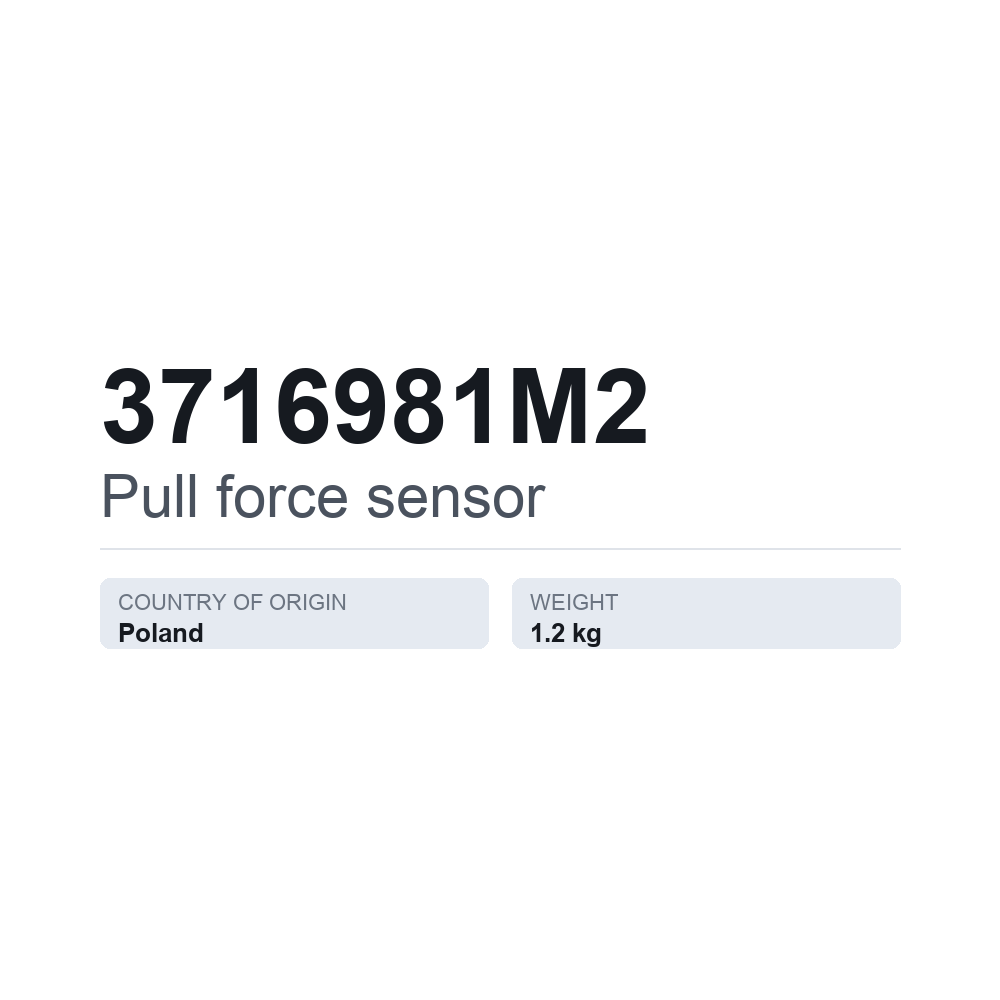 Zugkraftsensor 3716981M2 — technisches Datenblatt