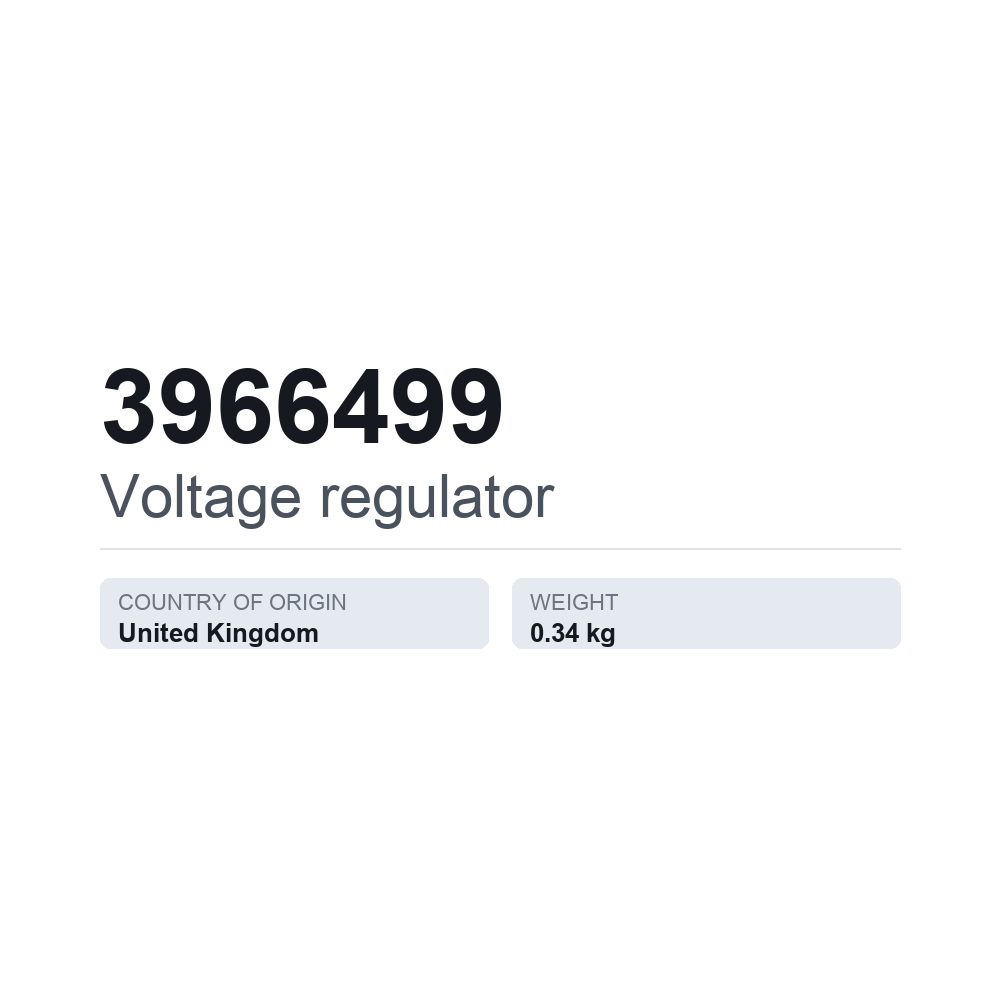 Spänningsregulator 3966499 — tekniskt datablad