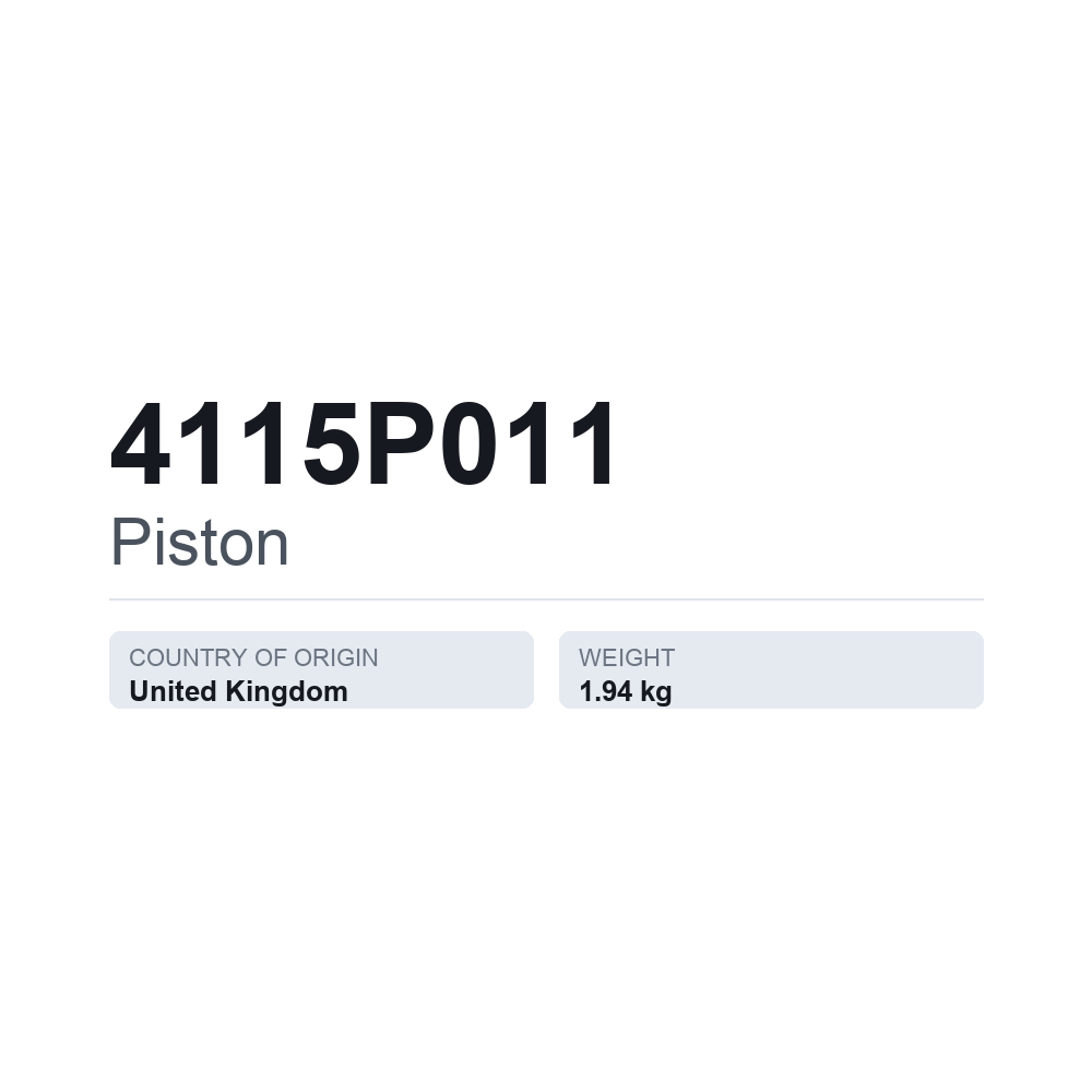 Stempel 4115P011 — teknisk datablad