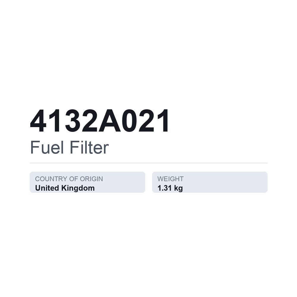 Kraftstofffilter 4132A021 — technisches Datenblatt