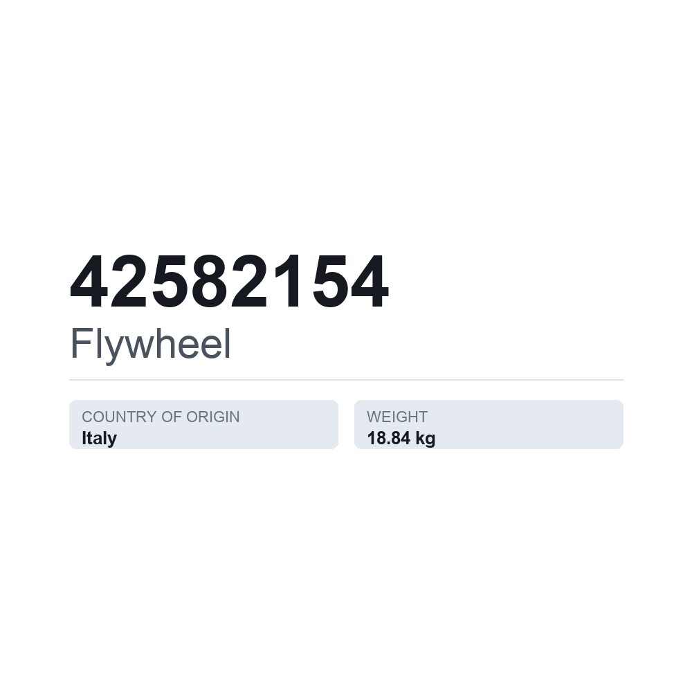 Schwungrad 42582154 — technisches Datenblatt