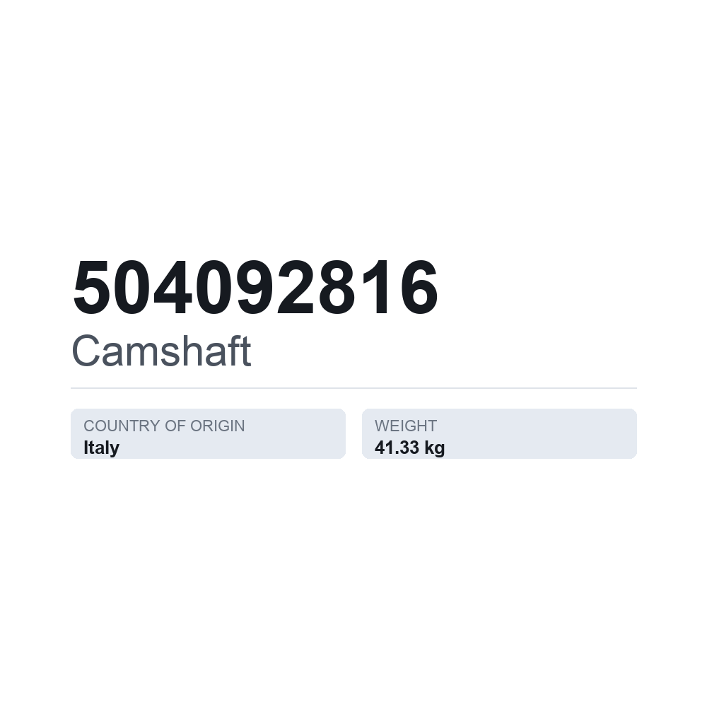 Knastaksel 504092816 — teknisk datablad