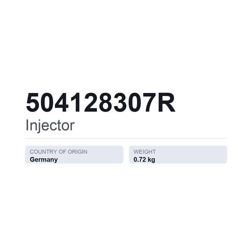 Einspritzdüse 504128307R — technisches Datenblatt