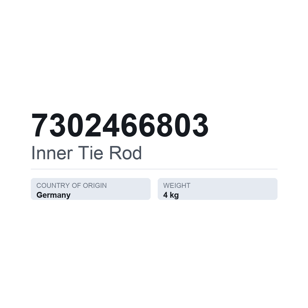 Aksialled, styrestang 7302466803 — teknisk datablad