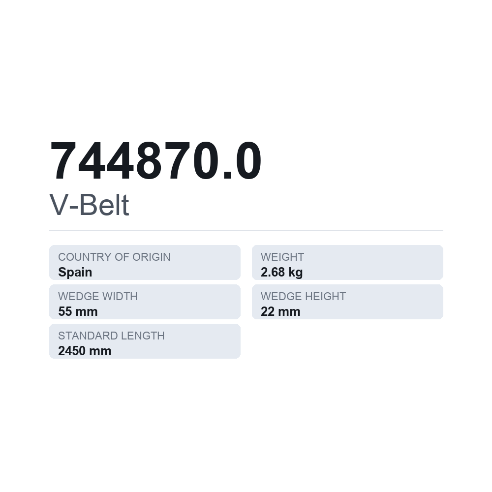 Kiilahihna 744870.0 — tekninen tietokortti