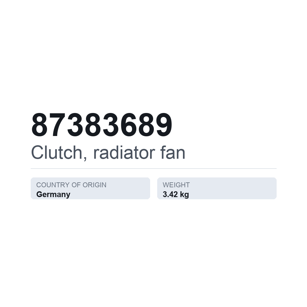 Jäähdyttimen puhaltimen kytkin 87383689 — tekninen tietokortti