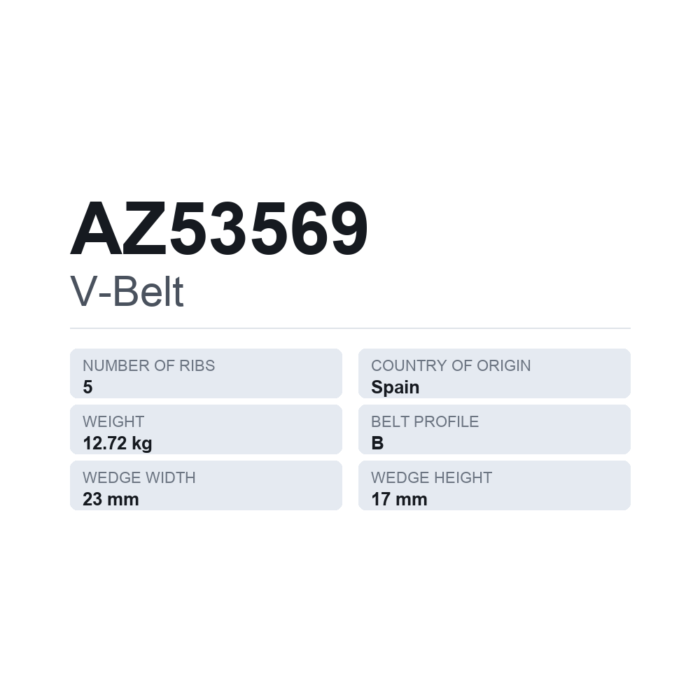Kilrem AZ53569 — tekniskt datablad