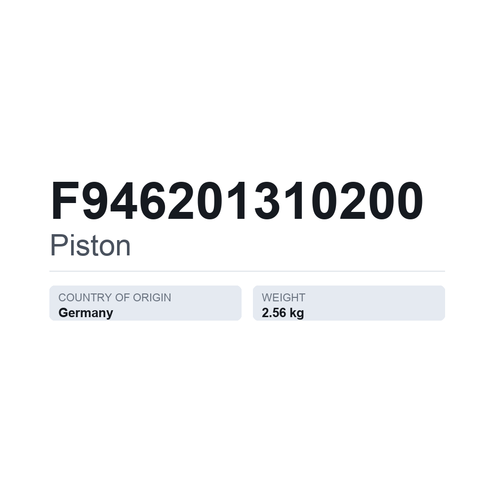 Stempel F946201310200 — teknisk datablad