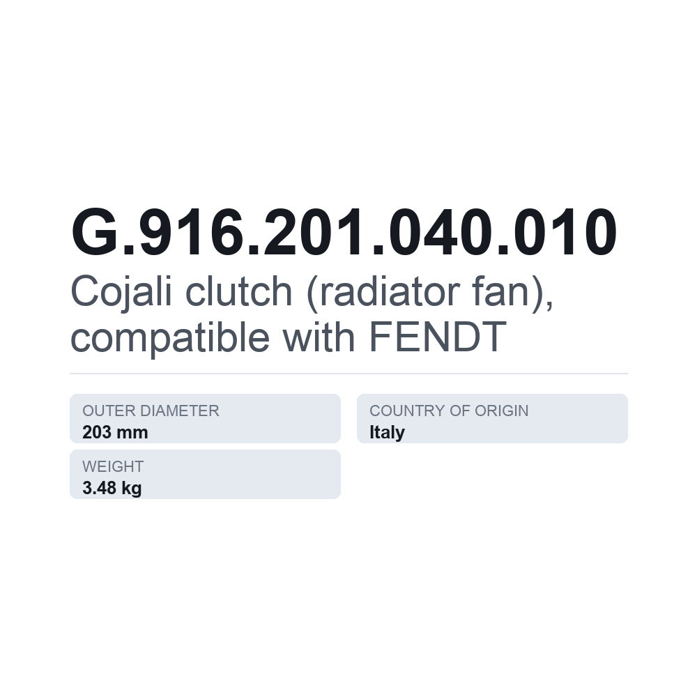 Cojali jäähdyttimen puhaltimen kytkin, sopii FENDT G.916.201.040.010 — tekninen tietokortti