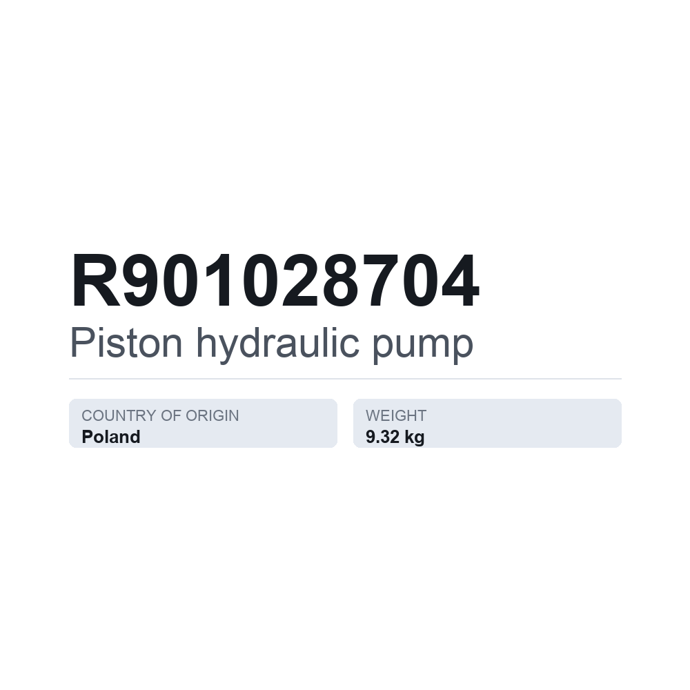 Stempelpumpe, hydraulisk R901028704 — teknisk datablad