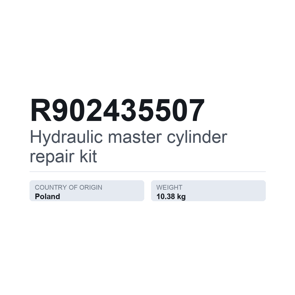 Reparatursatz, Hydraulik-Hauptzylinder R902435507 — technisches Datenblatt