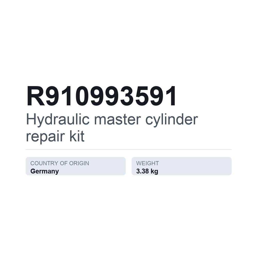 Reparatursatz, Hydraulik-Hauptzylinder R910993591 — technisches Datenblatt