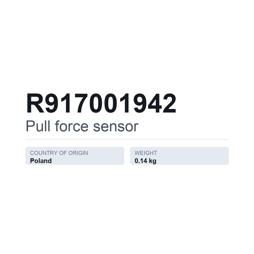 Zugkraftsensor R917001942 — technisches Datenblatt