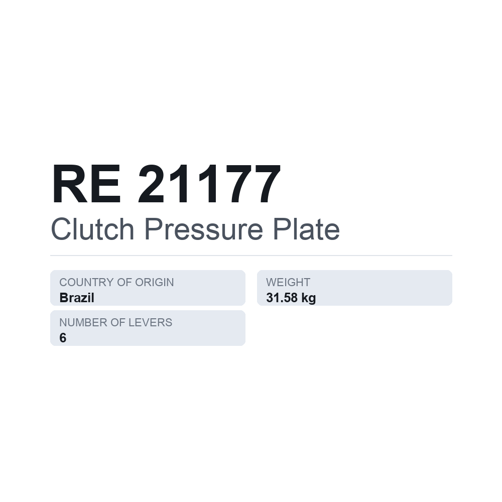 Kupplungsdruckplatte RE 21177 — technisches Datenblatt