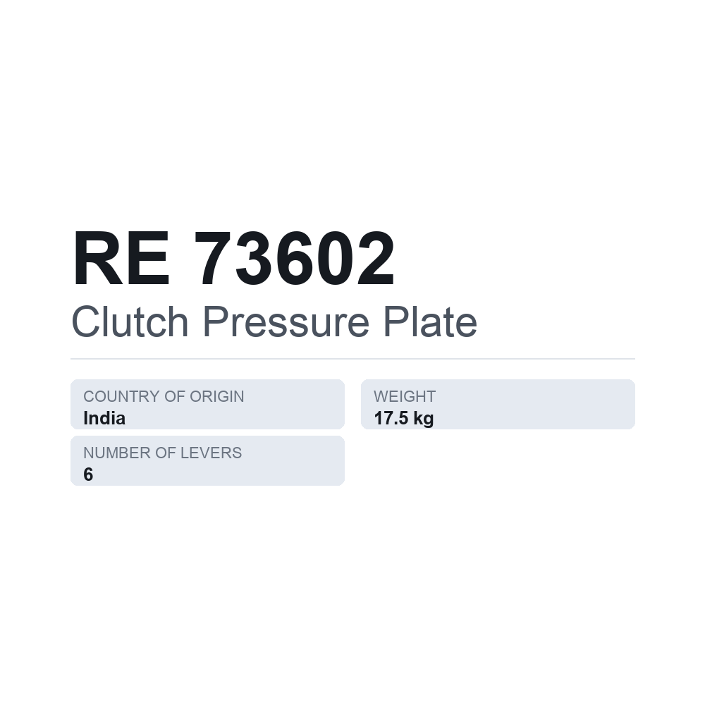Kupplungsdruckplatte RE 73602 — technisches Datenblatt
