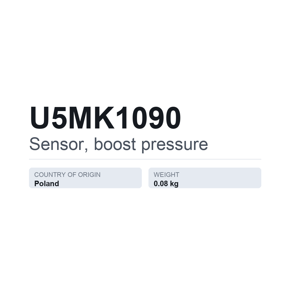 Ladedrucksensor U5MK1090 — technisches Datenblatt